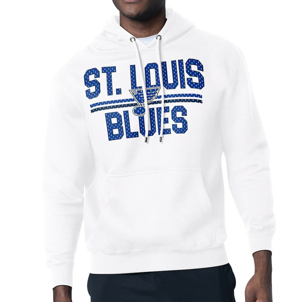 St. Louis Blues Starter Mesh Look Team Name Logo Tri-Blend Pullover Hoodie On Sale