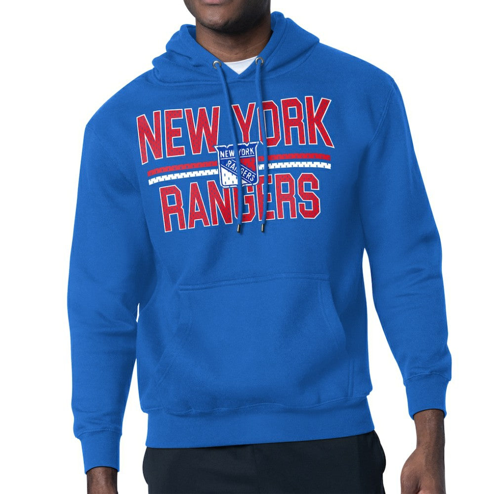 New York Rangers Starter Mesh Look Team Name Logo Tri-Blend Pullover Hoodie Online