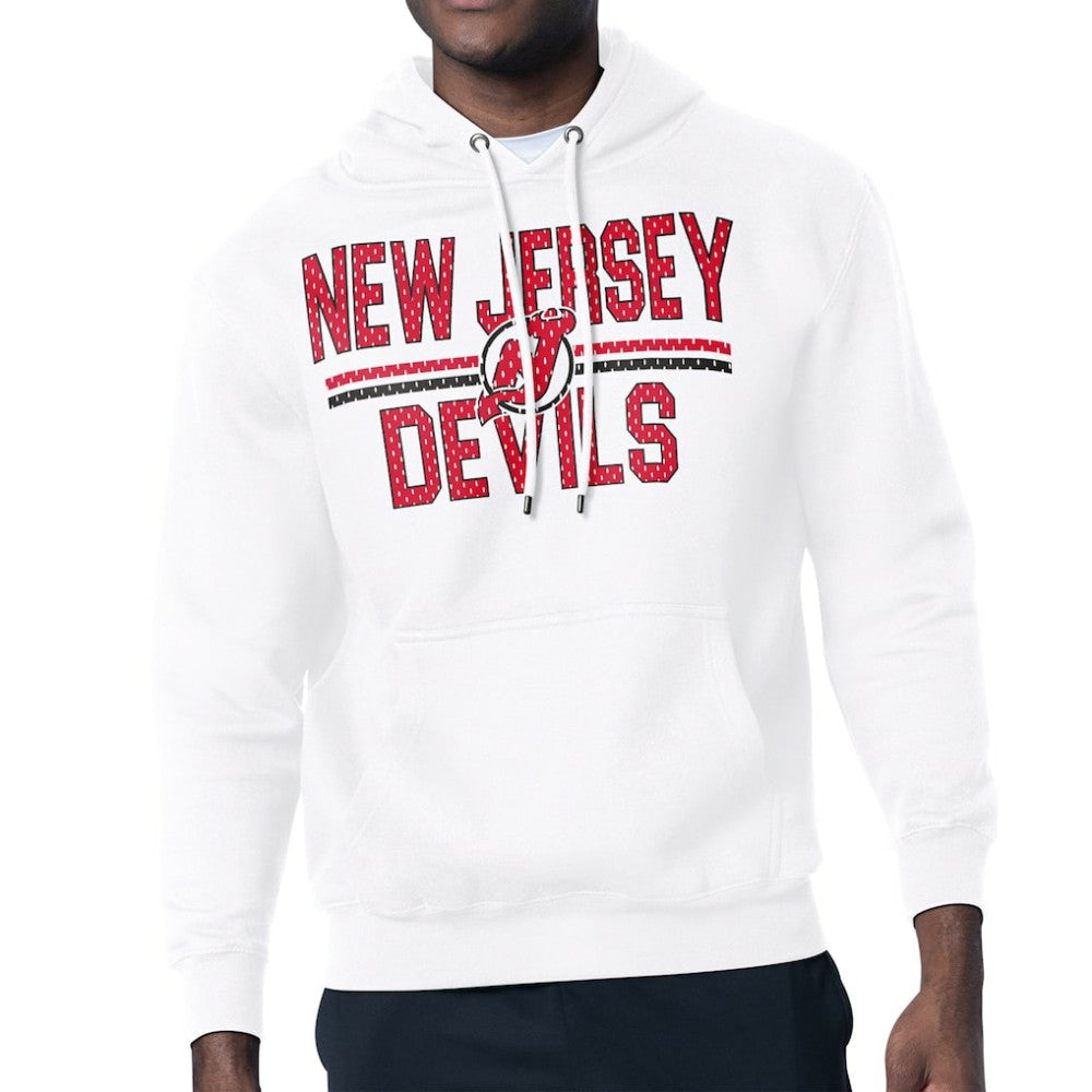 New Jersey Devils Starter Mesh Look Team Name Logo Tri-Blend Pullover Hoodie Sale
