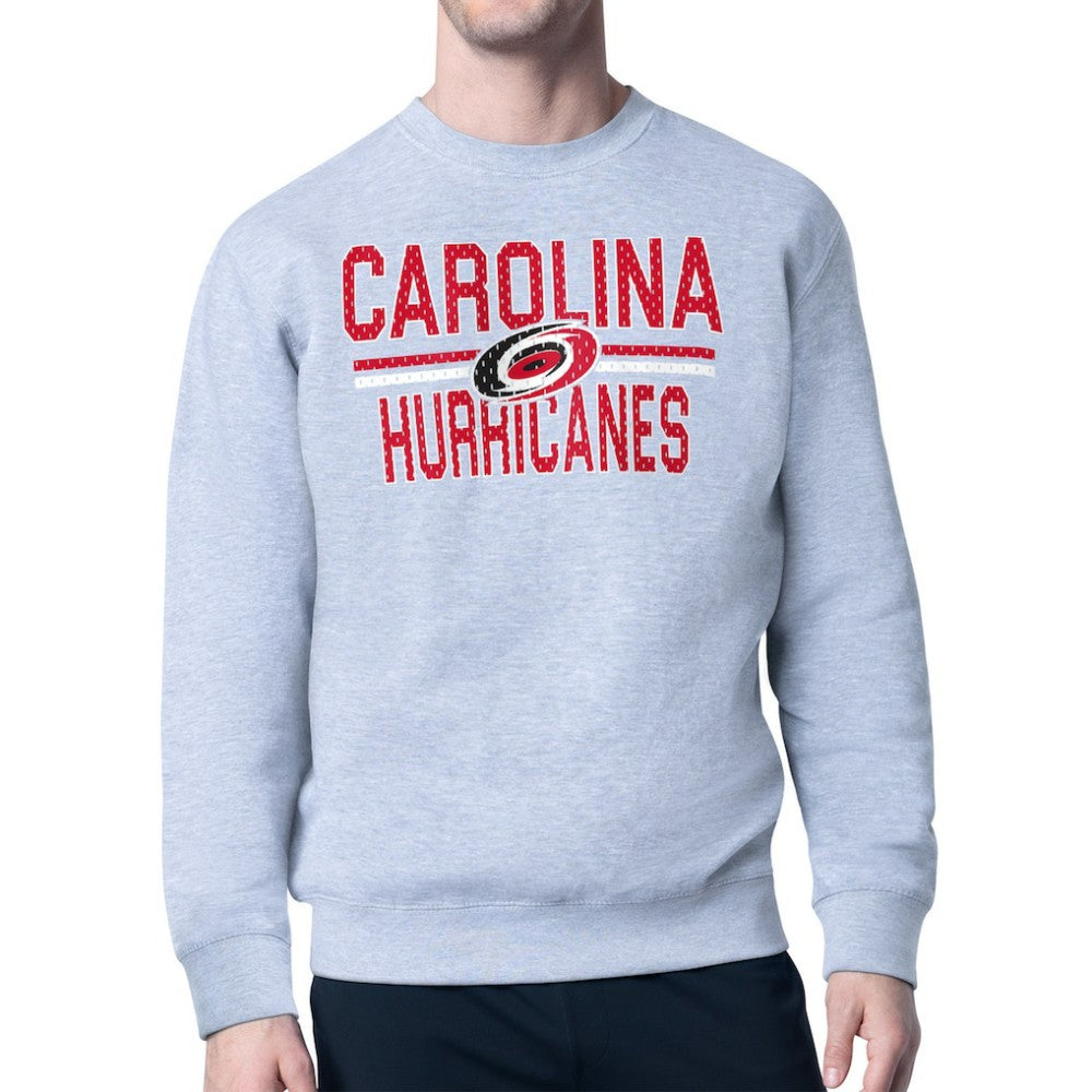 Carolina Hurricanes Starter Mesh Look Team Name Logo Pullover Sweatshirt Discount