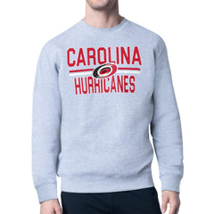 Carolina Hurricanes Starter Mesh Look Team Name Logo Pullover Sweatshirt Discount