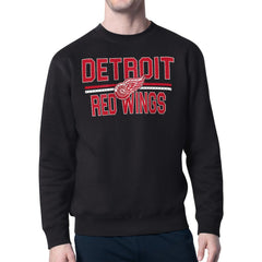 Detroit Red Wings Starter Mesh Look Team Name Logo Pullover Sweatshirt Outlet