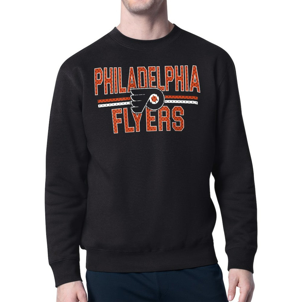 Philadelphia Flyers Starter Mesh Look Team Name Logo Pullover Sweatshirt On Sale
