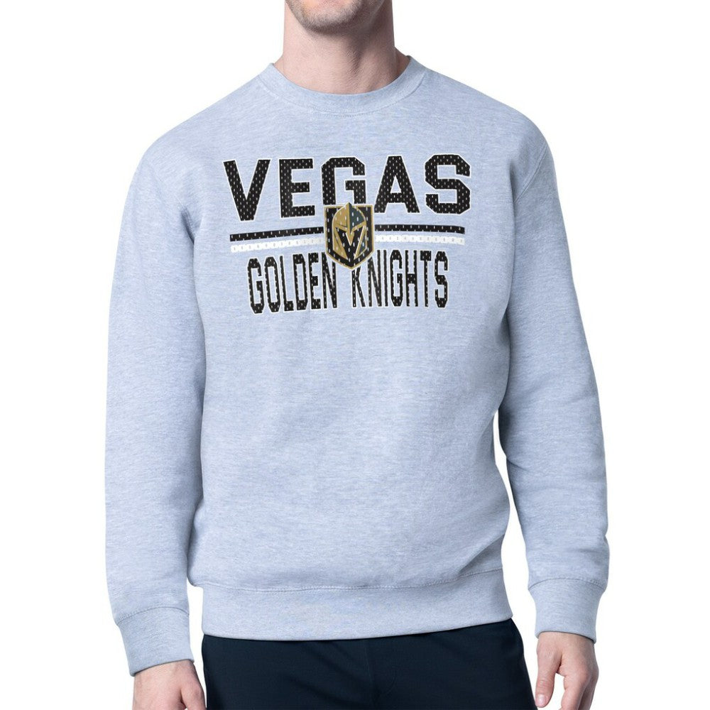 Vegas Golden Knights Starter Mesh Look Team Name Logo Pullover Sweatshirt For Sale