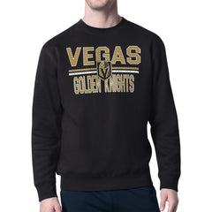 Vegas Golden Knights Starter Mesh Look Team Name Logo Pullover Sweatshirt On Sale