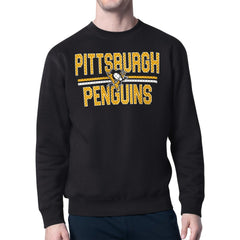 Pittsburgh Penguins Starter Mesh Look Team Name Logo Pullover Sweatshirt Sale
