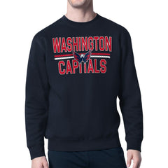 Washington Capitals Starter Mesh Look Team Name Logo Pullover Sweatshirt For Sale