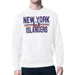 New York Islanders Starter Mesh Look Team Name Logo Pullover Sweatshirt Sale