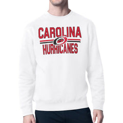 Carolina Hurricanes Starter Mesh Look Team Name Logo Pullover Sweatshirt For Sale