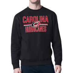 Carolina Hurricanes Starter Mesh Look Team Name Logo Pullover Sweatshirt Online