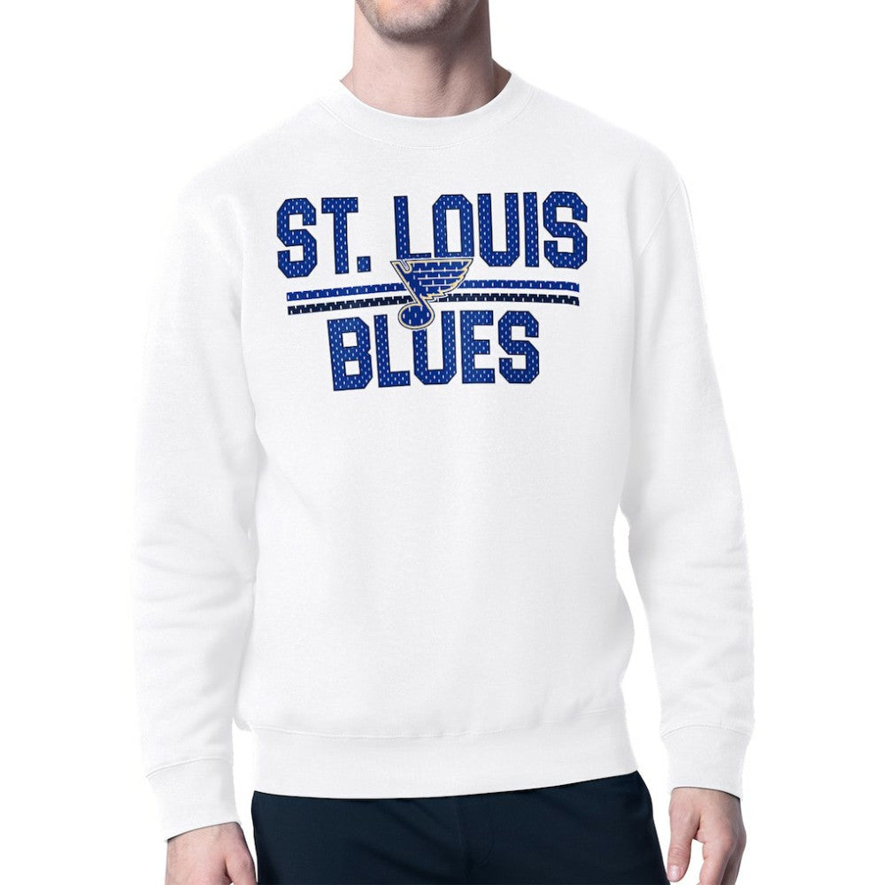 St. Louis Blues Starter Mesh Look Team Name Logo Pullover Sweatshirt Discount