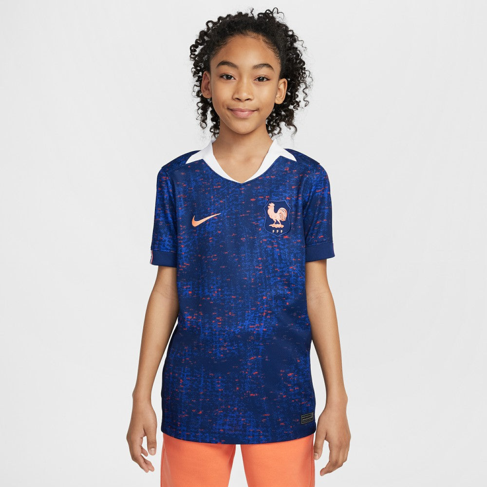 France Women's National Team Youth 2025/26 Home Replica Jersey Blue - Nike