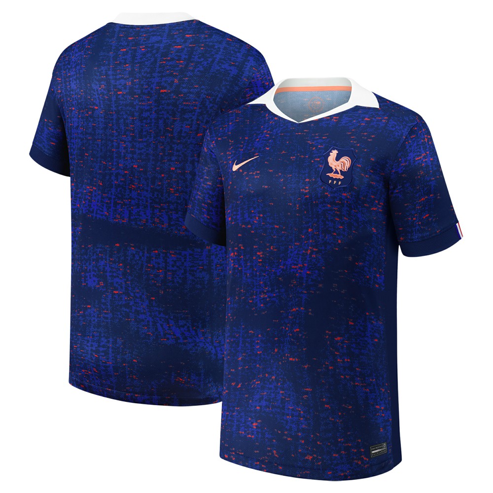 France Women's National Team Youth 2025/26 Home Replica Jersey Blue - Nike