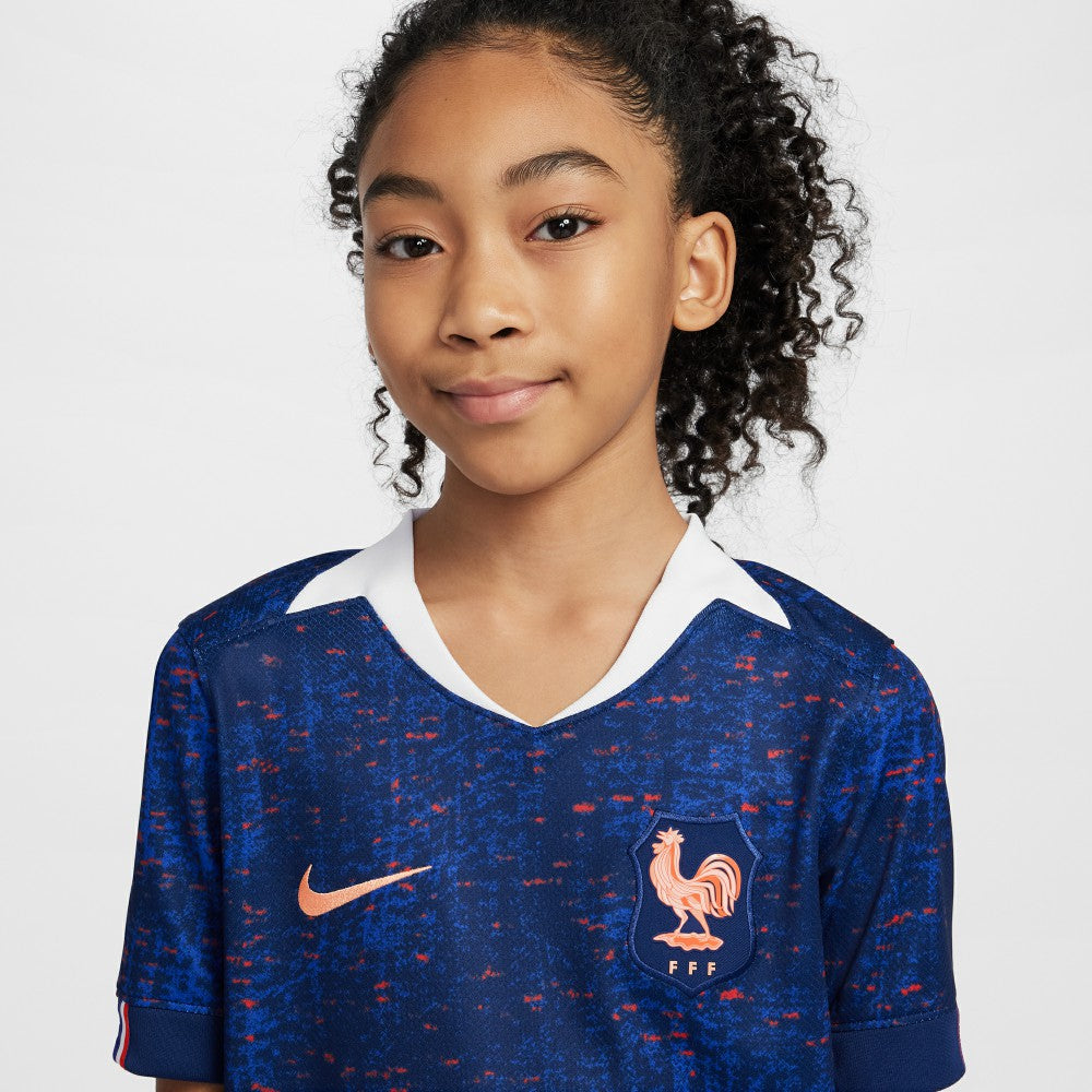 France Women's National Team Youth 2025/26 Home Replica Jersey Blue - Nike