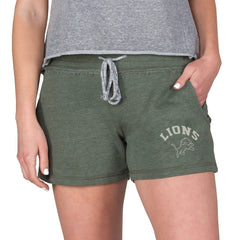 Detroit Lions  Concepts Sport Women's Mainstream French Terry Tri-Blend Shorts