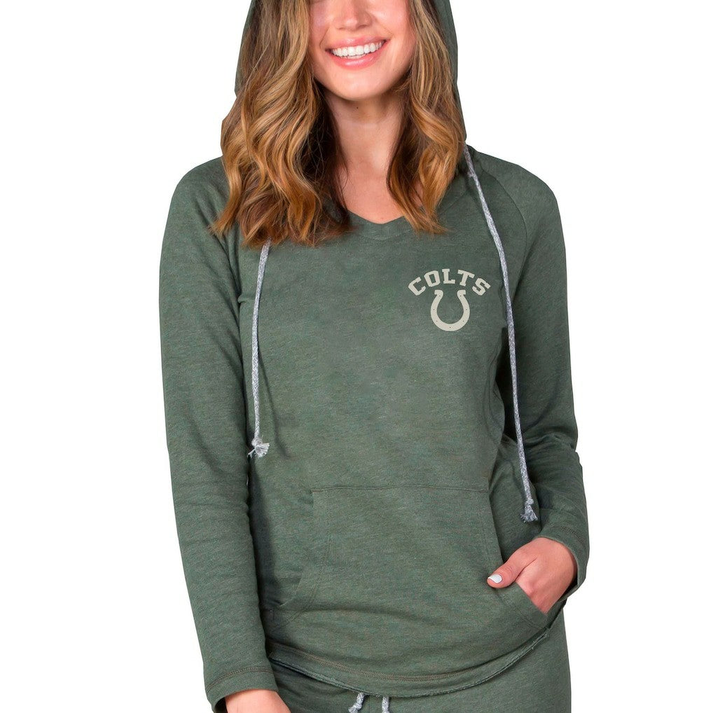 Indianapolis Colts  Concepts Sport Women's Mainstream Terry Tri-Blend V-Neck Pullover Hoodie