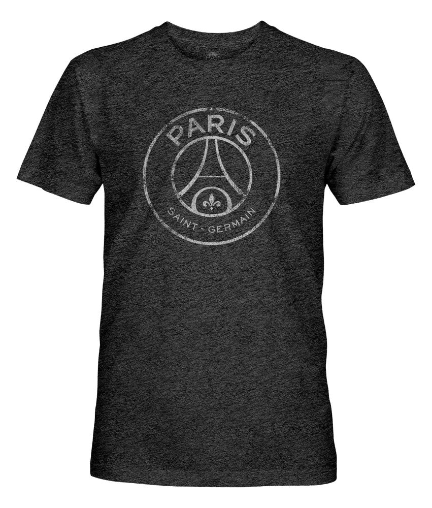 Paris Saint-Germain 1863FC Mono Badge Vintage Tri-Blend T-Shirt Black