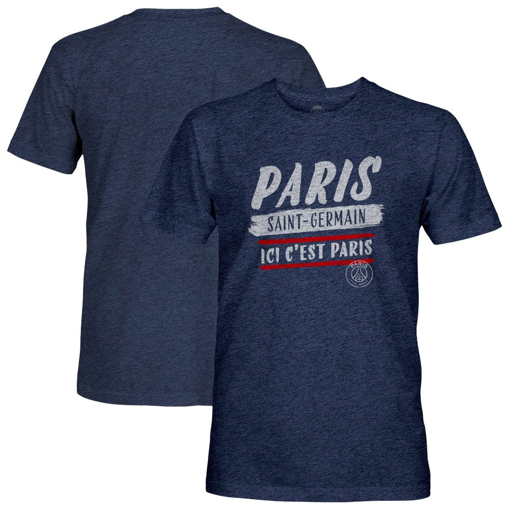Paris Saint-Germain 1863FC Signage Vintage Tri-Blend T-Shirt Navy
