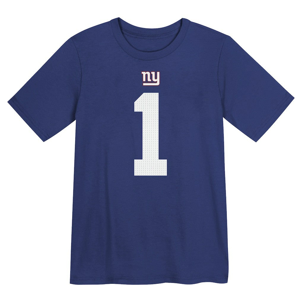 New York Giants Nike Malik Nabers  Preschool Name & Number T-Shirt