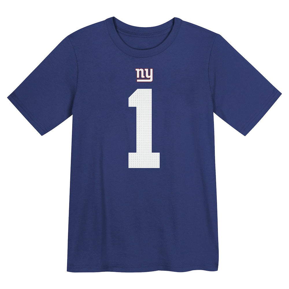 New York Giants Nike Malik Nabers  Preschool Name & Number T-Shirt