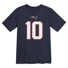 New England Patriots Nike Drake Maye  Preschool Player Name & Number T-Shirt