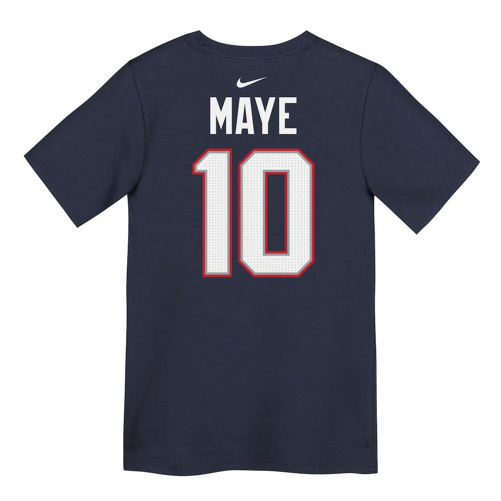 New England Patriots Nike Drake Maye  Preschool Player Name & Number T-Shirt