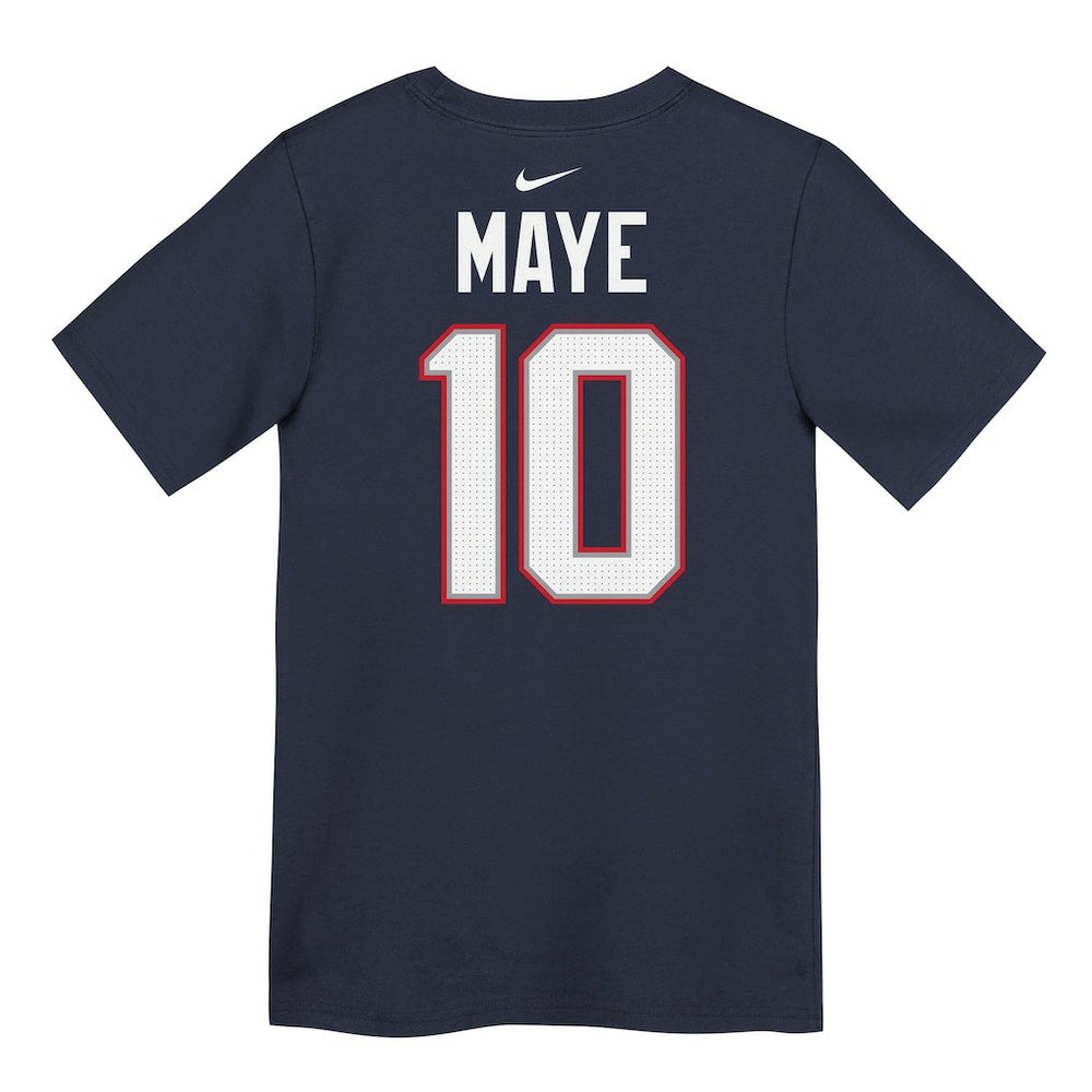 New England Patriots Nike Drake Maye  Preschool Player Name & Number T-Shirt