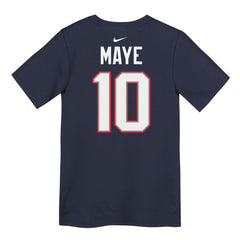 New England Patriots Nike Drake Maye  Preschool Player Name & Number T-Shirt