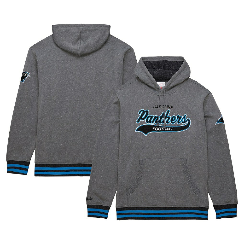 Carolina Panthers Mitchell & Ness Vintage Logo Snow Washed Fleece Pullover Hoodie