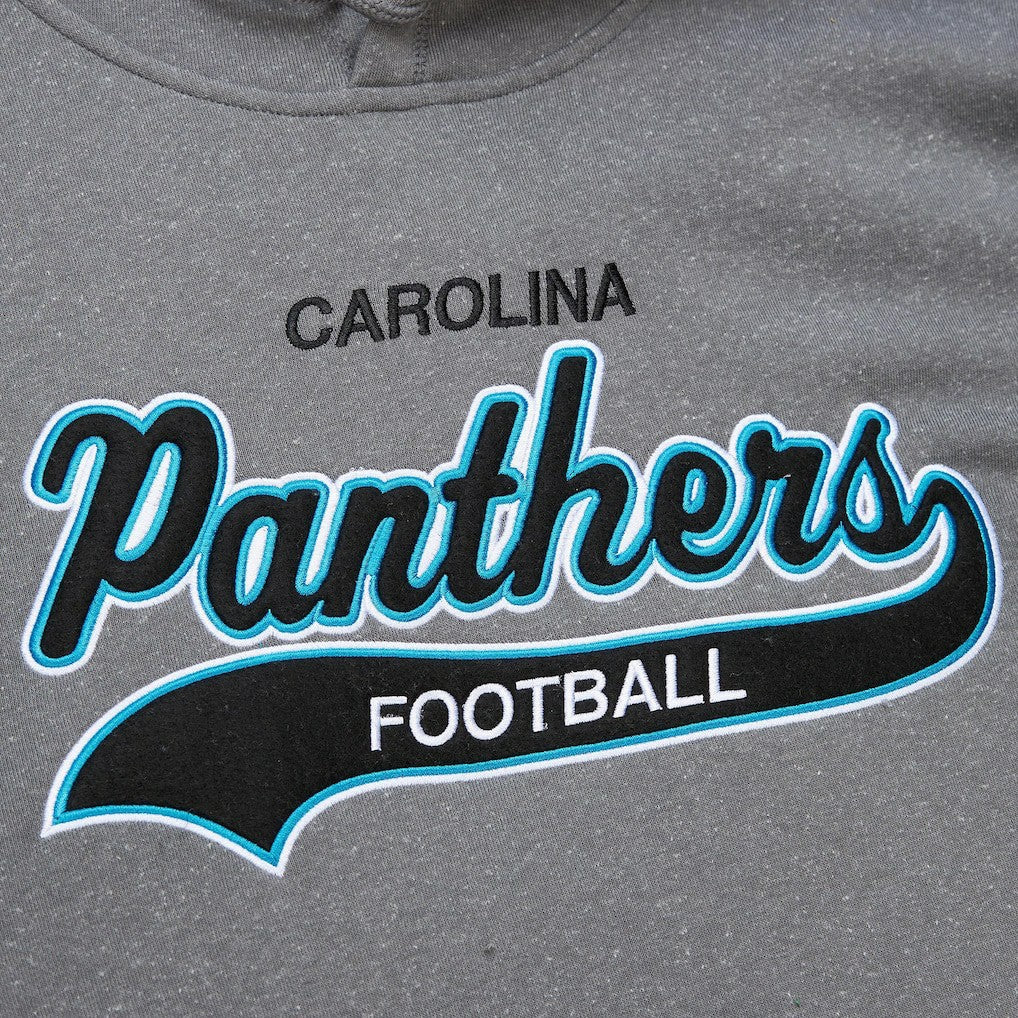 Carolina Panthers Mitchell & Ness Vintage Logo Snow Washed Fleece Pullover Hoodie