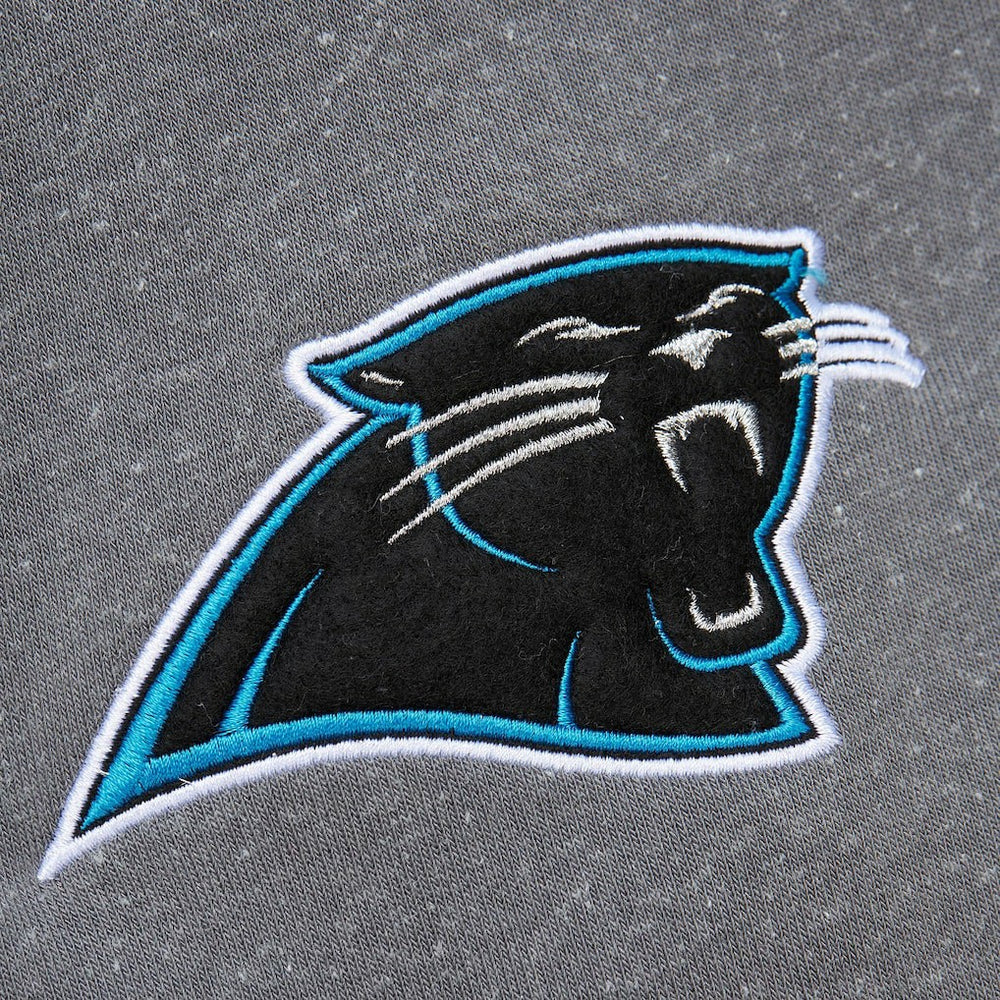 Carolina Panthers Mitchell & Ness Vintage Logo Snow Washed Fleece Pullover Hoodie