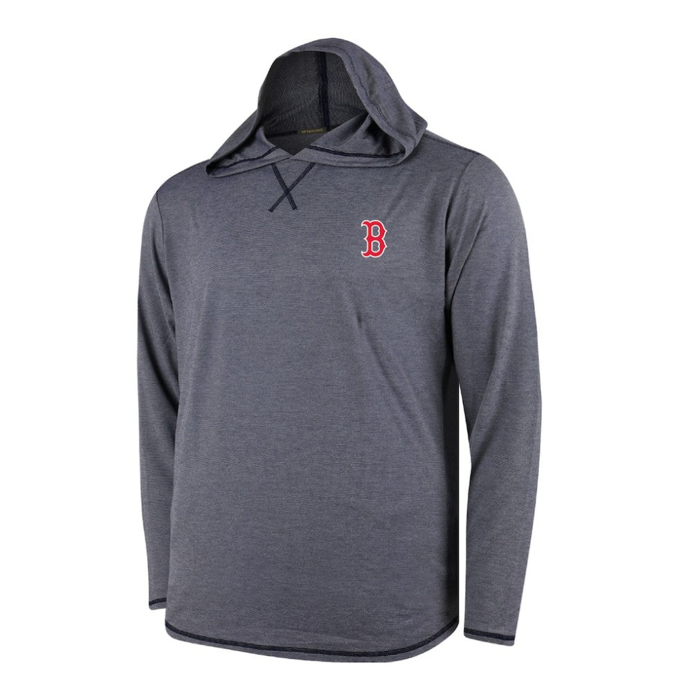 Boston Red Sox Butter Stripe Tri-Blend Long Sleeve Hoodie T-Shirt - Navy | MLB Online