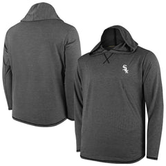 Chicago White Sox Butter Stripe Tri-Blend Long Sleeve Hoodie T-Shirt - Black | MLB New