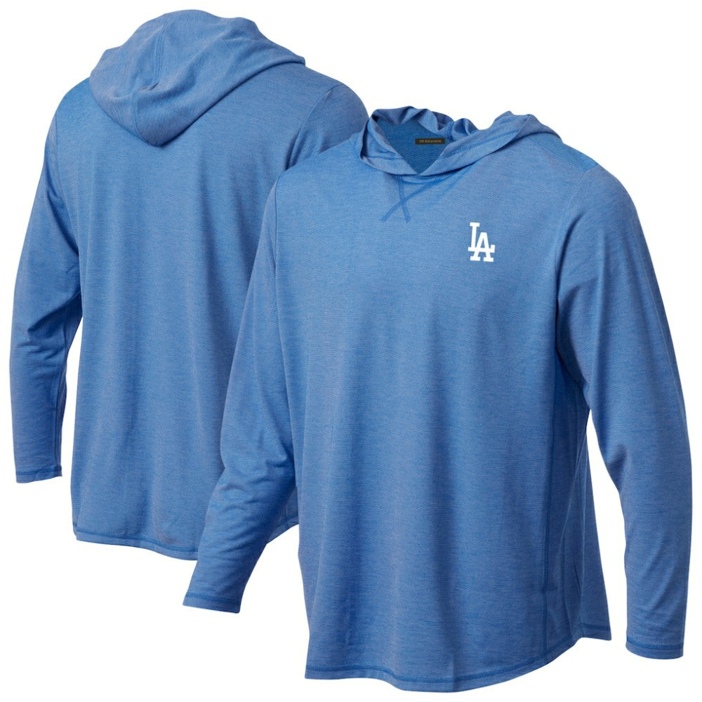 Los Angeles Dodgers Butter Stripe Tri-Blend Long Sleeve Hoodie T-Shirt - Royal | MLB Online
