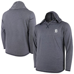 Detroit Tigers Butter Stripe Tri-Blend Long Sleeve Hoodie T-Shirt - Navy | MLB Outlet