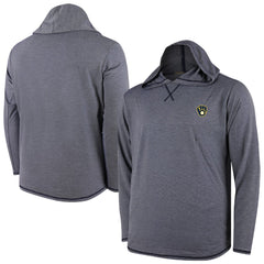 Milwaukee Brewers Butter Stripe Tri-Blend Long Sleeve Hoodie T-Shirt - Navy | MLB US