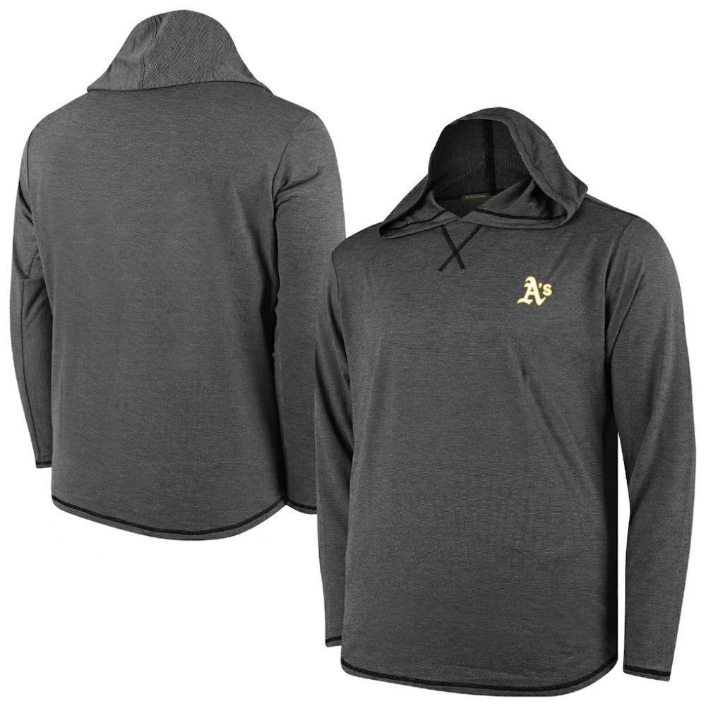 Athletics Butter Stripe Tri-Blend Long Sleeve Hoodie T-Shirt - Black | MLB For sale