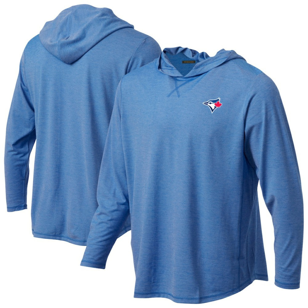 Toronto Blue Jays Butter Stripe Tri-Blend Long Sleeve Hoodie T-Shirt - Royal | MLB Online