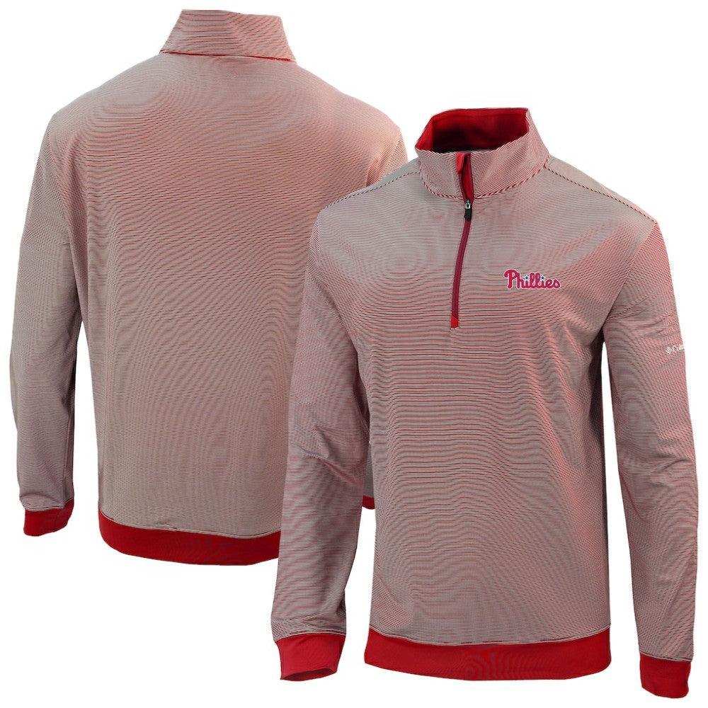 Philadelphia Phillies Columbia Omni-Wick Even Lie Quarter-Zip Pullover Top | MLB Discount