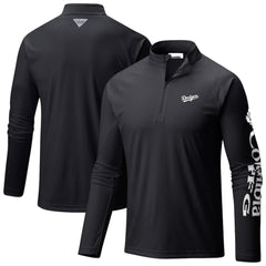 Los Angeles Dodgers Columbia Terminal Tackle Raglan Omni-Shade Quarter-Zip Pullover Top | MLB New