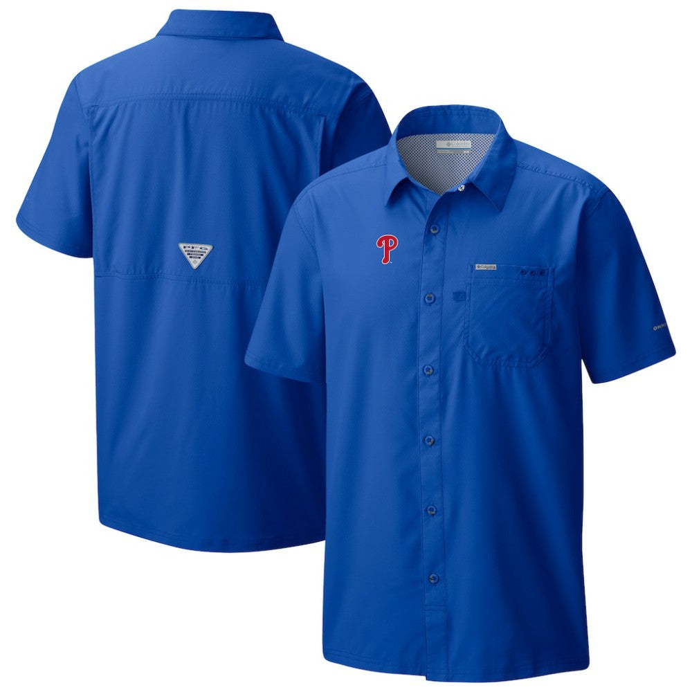 Philadelphia Phillies Columbia Slack Tide Omni-Wick Button-Up Camp Shirt | MLB Online