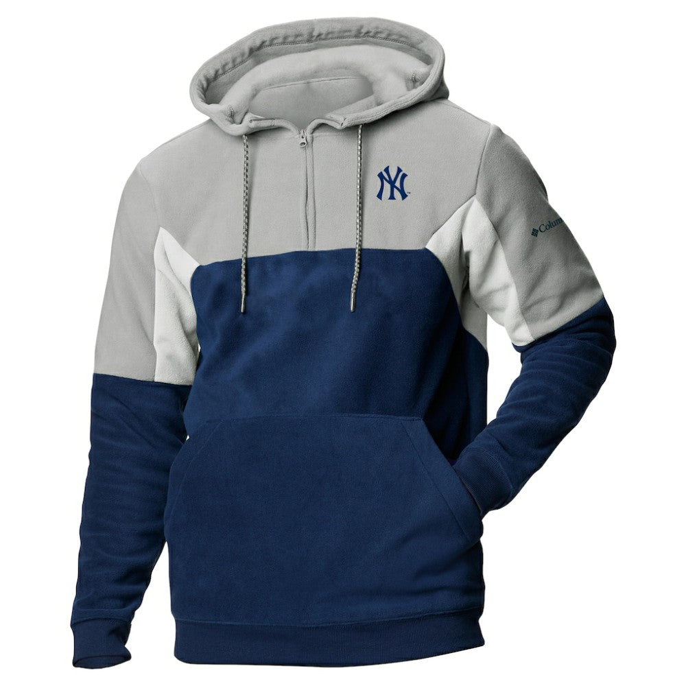 New York Yankees Columbia Lodge Fleece Quarter-Zip Hoodie | MLB US