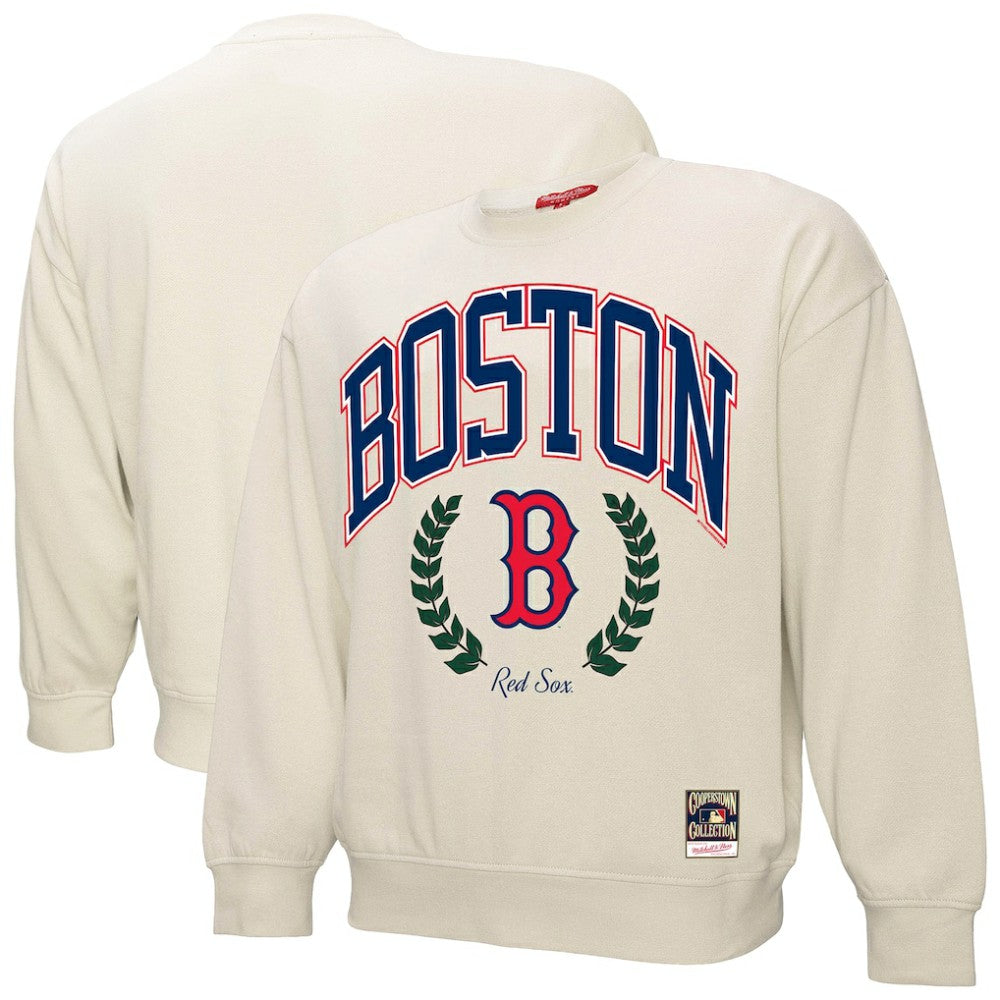 Boston Red Sox Mitchell & Ness Women's Cooperstown Collection Laurel Pullover Sweatshirt | MLB Online