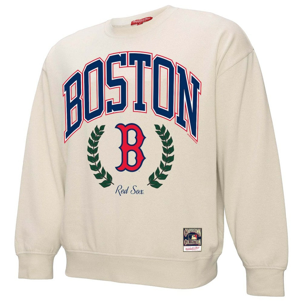 Boston Red Sox Mitchell & Ness Women's Cooperstown Collection Laurel Pullover Sweatshirt | MLB Online