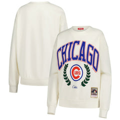 Chicago Cubs Mitchell & Ness Women's Cooperstown Collection Laurel Pullover Sweatshirt | MLB Discount