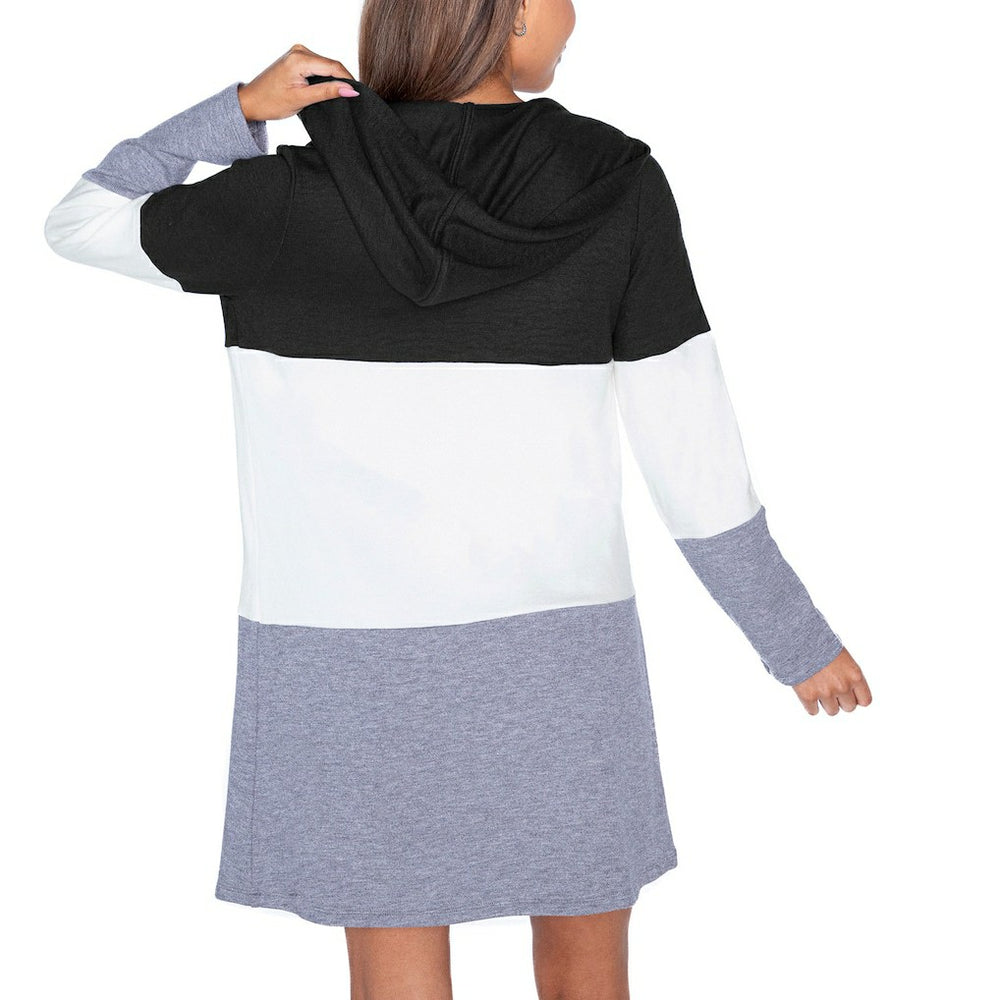 Washington Commanders  Gameday Couture Women's Tri-Blend Color Block Lightweight Cardigan Hoodie