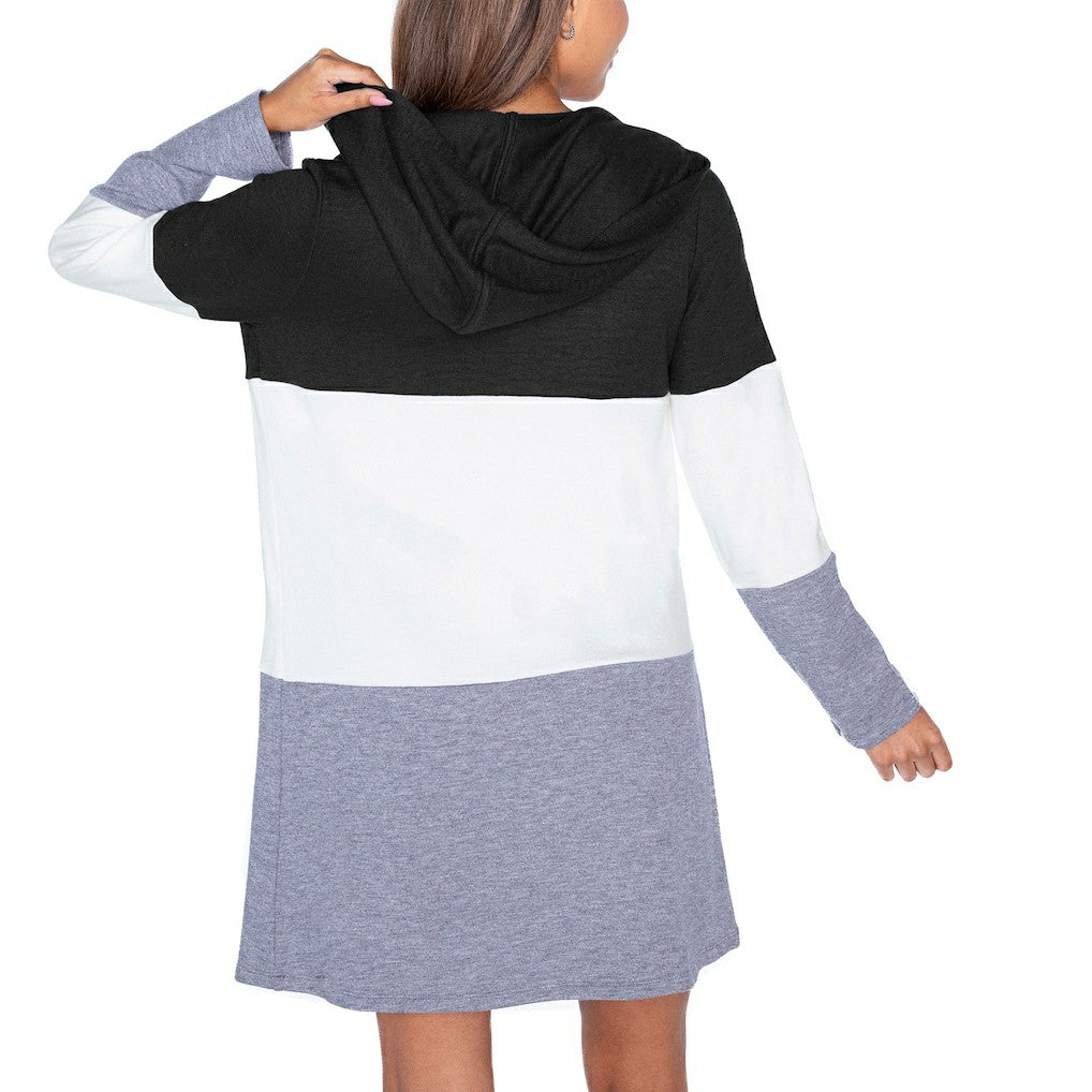 Minnesota Vikings  Gameday Couture Women's Tri-Blend Color Block Lightweight Cardigan Hoodie
