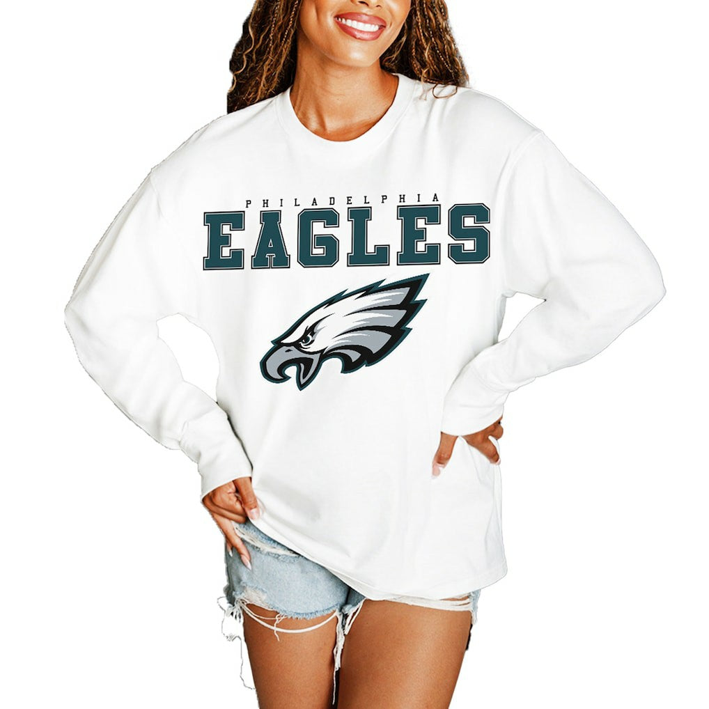 Philadelphia Eagles  Gameday Couture Women's Big Goals Oversized Long Sleeve T-Shirt