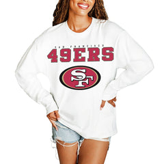 San Francisco 49ers  Gameday Couture Women's Big Goals Oversized Long Sleeve T-Shirt