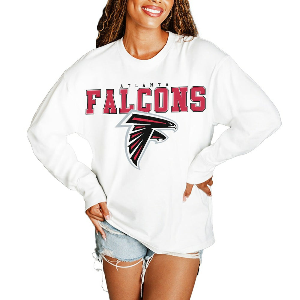 Atlanta Falcons  Gameday Couture Women's Big Goals Oversized Long Sleeve T-Shirt